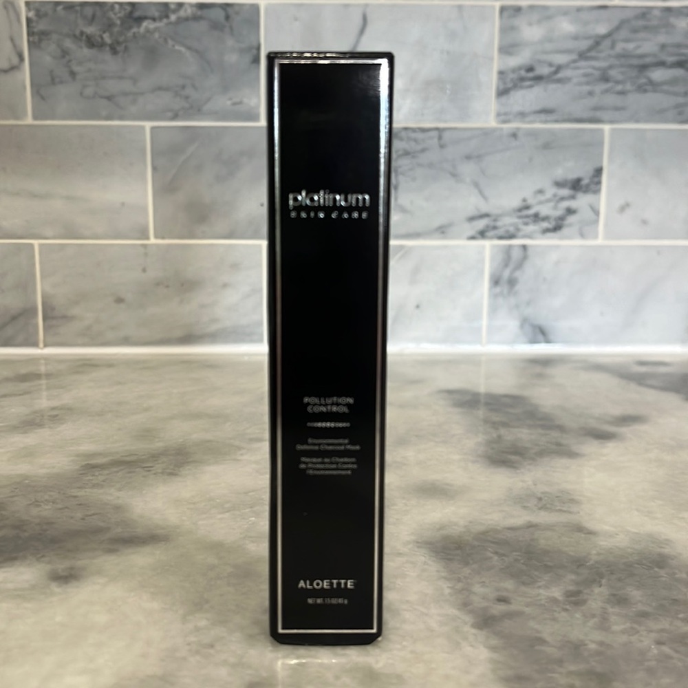 Aloette Platinum Pollution Control Environmental Defense Charcoal Mask